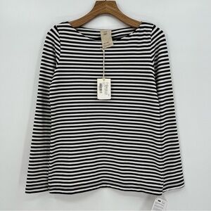 120% Lino Cashmere Striped Top Size L